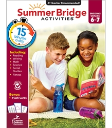 Summer Bridge Activities 6-7 Bridging sixth to seventh,Summer Bridge, summer bridge Activities, summer bridge books, summer bridge workbook,  summer workbooks, summer bridge workbooks, summer bridge activity books, summer workbook, schoodoodle, amazon, edugeeks, learning how, learning express, school, pta, pto, bulk, discount, prices, 