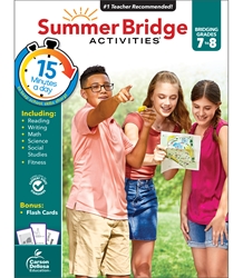 Summer Bridge Activities 7-8 Bridging seventh to eighth,Summer Bridge, summer bridge Activities, summer bridge books, summer bridge workbook,  summer workbooks, summer bridge workbooks, summer bridge activity books, summer workbook, schoodoodle, amazon, edugeeks, learning how, learning express, school, pta, pto, bulk, discount, prices, 