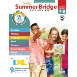 Summer Bridge Activities 7-8 Bridging seventh to eighth,Summer Bridge, summer bridge Activities, summer bridge books, summer bridge workbook,  summer workbooks, summer bridge workbooks, summer bridge activity books, summer workbook, schoodoodle, amazon, edugeeks, learning how, learning express, school, pta, pto, bulk, discount, prices, 
